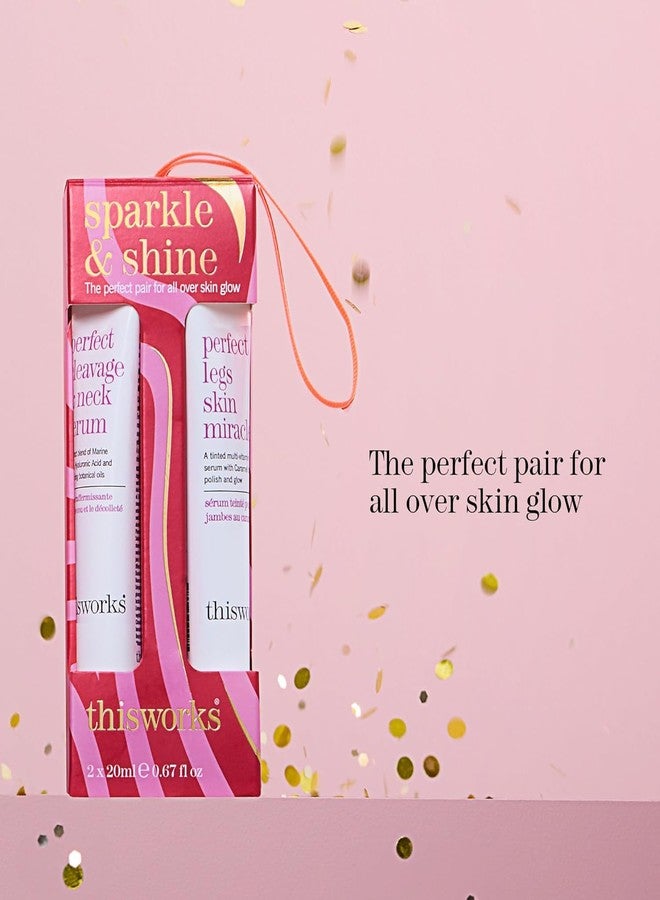 مجموعة هدايا مثالية من ذيس وركس سباركل آند شاين، سيروم مثالي لمنطقة الصدر والرقبة وسيروم مثالي لبشرة الساقين، (2 × 20 مل) - Image 3